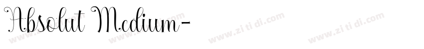 Absolut Medium字体转换